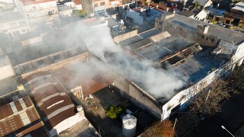 Incendio en San Justo - drone