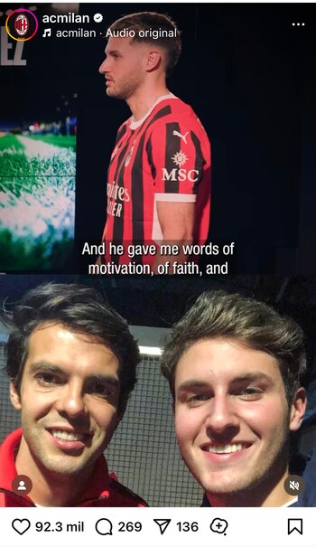 Santiago Giménez menciona que Kaká