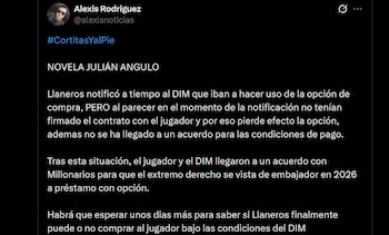 Llaneros nunca llegó a un