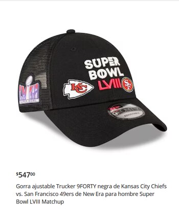 Merch oficial superbowl. foto: NFL