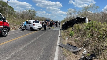 Familia sufrió accidente en carretera