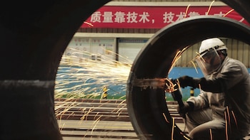 La producción industrial china se