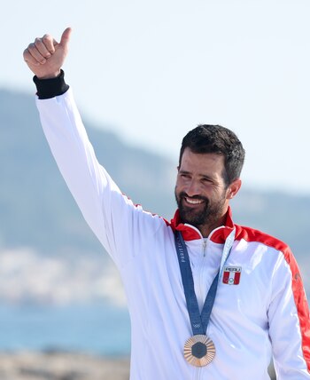 El peruano Stefano Peschiera, feliz