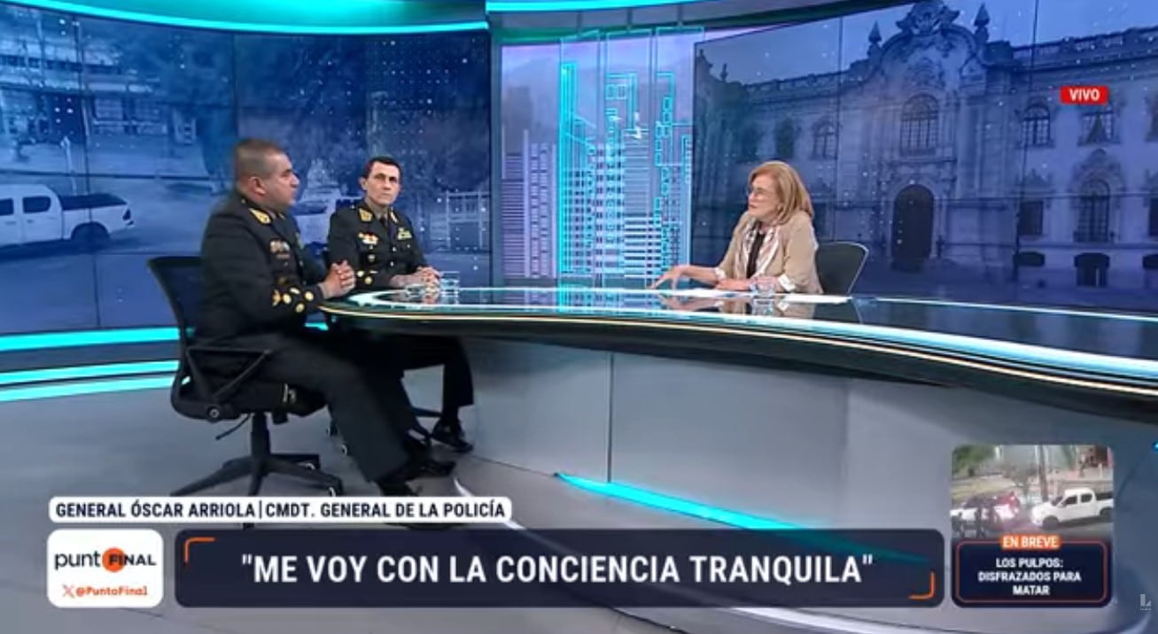 Fredy López, nuevo jefe de la PNP, defiende capturas tras masacre de Trujillo: “Los procedimientos han sido los más acertados”. Captura: Punto Final.