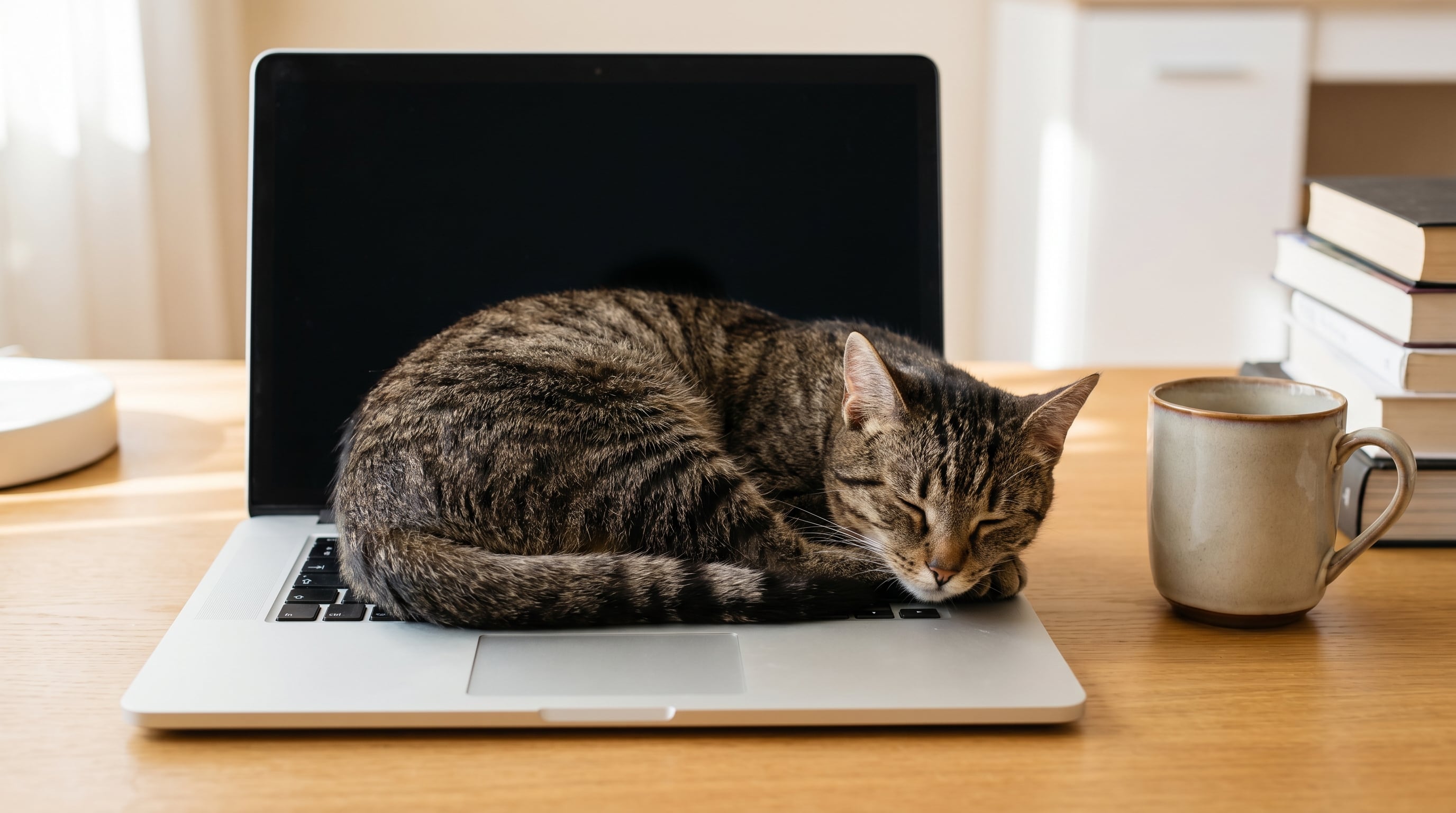 Los gatos domésticos suelen sentarse sobre la laptop por una conducta de marcaje territorial (Imagen Ilustrativa Infobae)