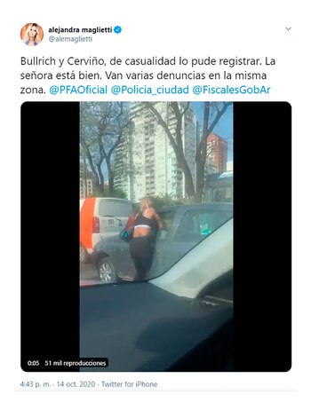 El tuit de la periodista.