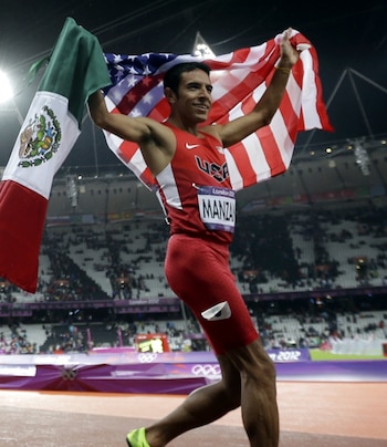 Leonel Manzano compitiendo bajo la bandera de Estados Unidos, pero también portando la de México en Londres 2012 (Foto: Archivo)