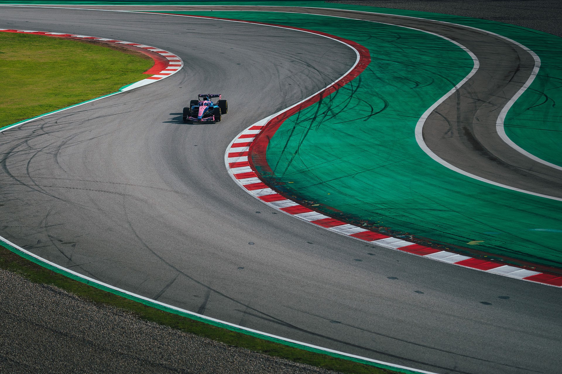 Tras girar un día completo el lunes, Franco Colapinto completó el primer turno del miércoles y luego le dejó su lugar a Pierre Gasly (Foto: Alpine)