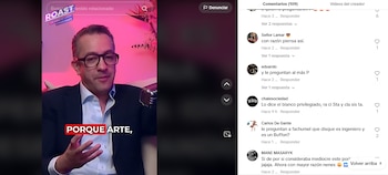Comentarios negativos a Chumel Torres foto: Captura Tik tok