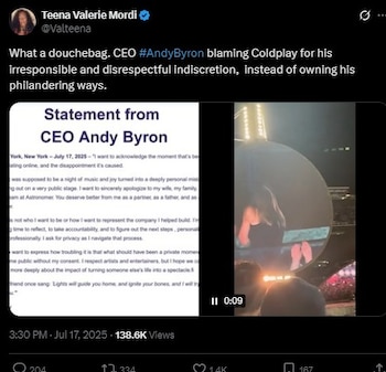 Andy Byron fue duramente criticado