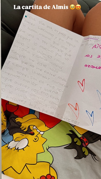La carta que mostró Valeria