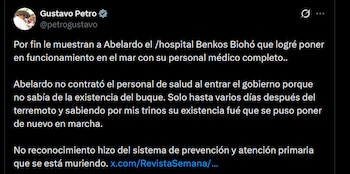 Gustavo Petro - crédito @petrogustavo/X
