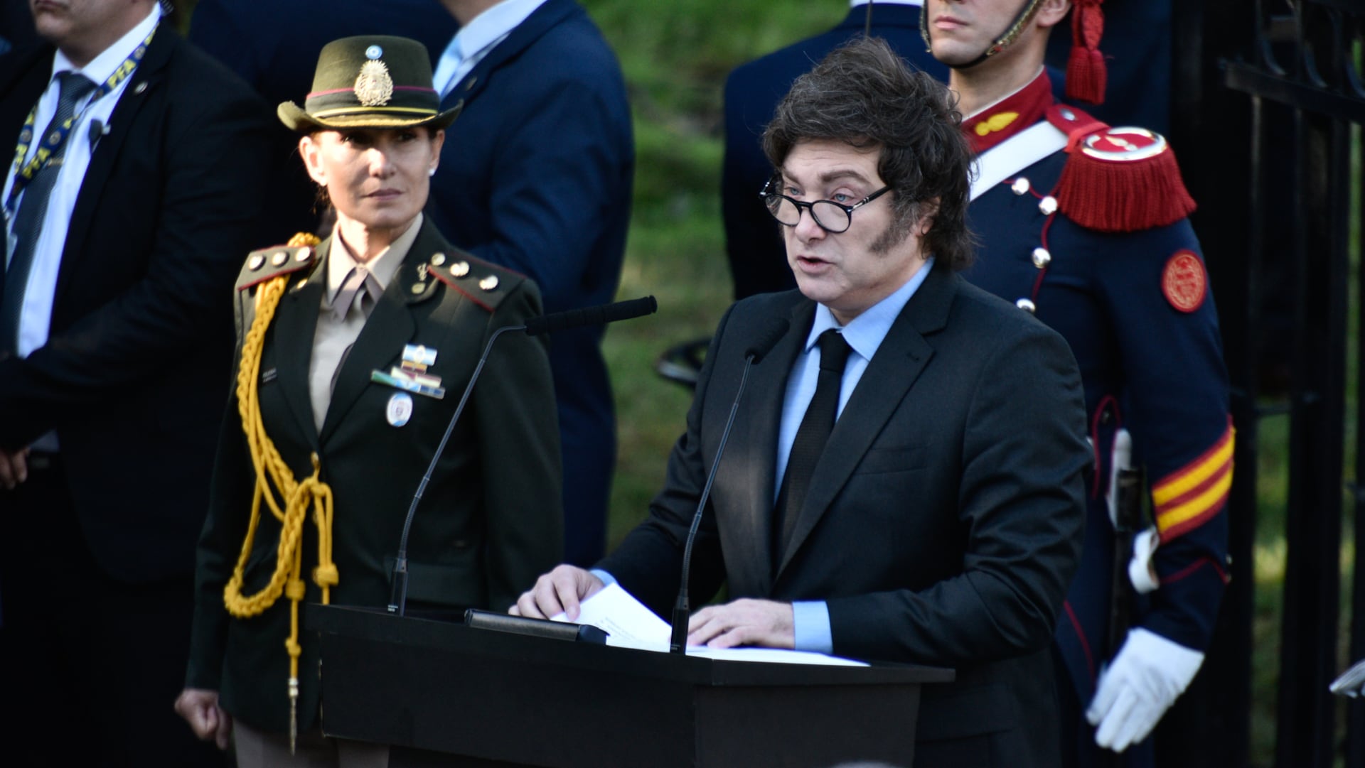 El último 2 de abril. Milei encabezó la conmemoración de la Guerra de Malvinas. (foto Adrián Escandar)