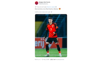 La selección de Bélgica ya le dio la bienvenida a Matías Fernández-Pardo.