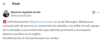 La publicación de Mauricio Agudelo