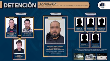 Las autoridades de Michoacán detuvieron a Jorge Luis “N”, alias “La Galleta”, identificado como líder de plaza de Los Caballeros Templarios en la zona de Pátzcuaro. Crédito: FGE