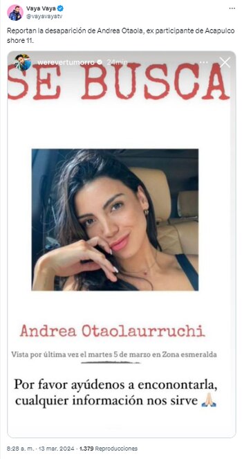 La presunta desaparición de Andrea