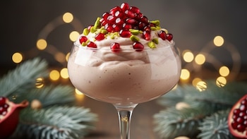 Mousse de ponche navideño con