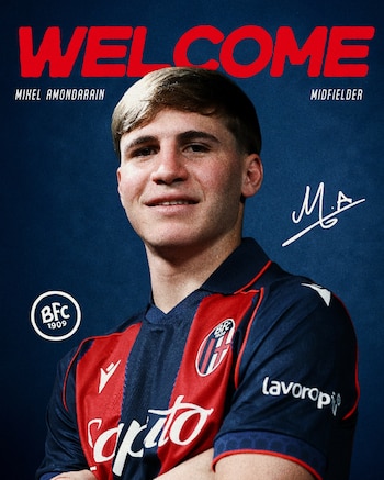 Mikel Amondarain es nuevo jugador del Bologna (Instagram)