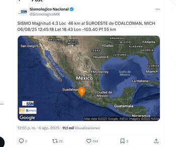 (X/ @SismologicoMX)