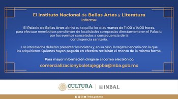 La taquilla estará abierta de