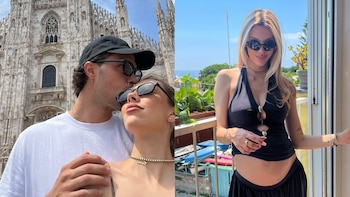 Las vacaciones de Alejandra Rubio y Carlo Costanzia con su primer hijo mientras esperan la llegada del segundo: de Cerdeña a Milán, pasando por Génova