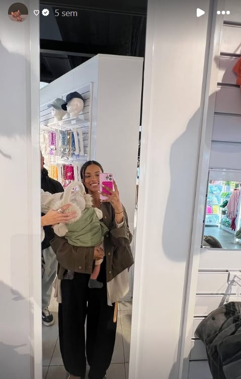 Jeimy Baez con su bebé (Instagram)