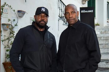 Antoine Fuqua y Denzel Washington en el rodaje de 'The Equalizer 3'