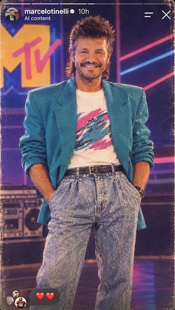 Los famosos argentinos se sumaron a la trend de la década de 1980