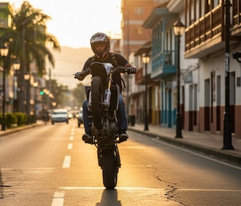 Un motociclista que realizaba maniobras peligrosas arrolló y mató a un trabajador vial que señalizaba la avenida 30 de Agosto, frente a Unicentro, en Pereira - crédito VisualesIA