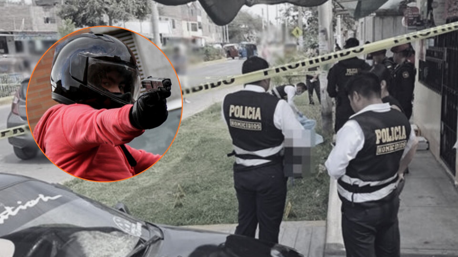 La emboscada se produjo en la madrugada, cuando las víctimas se encontraban en la intersección de Valcárcel y María Eguren, según versiones policiales. Foto: Composición Infobae Perú