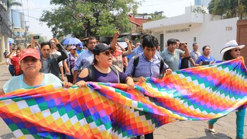 Seguidores del ex presidente protestan