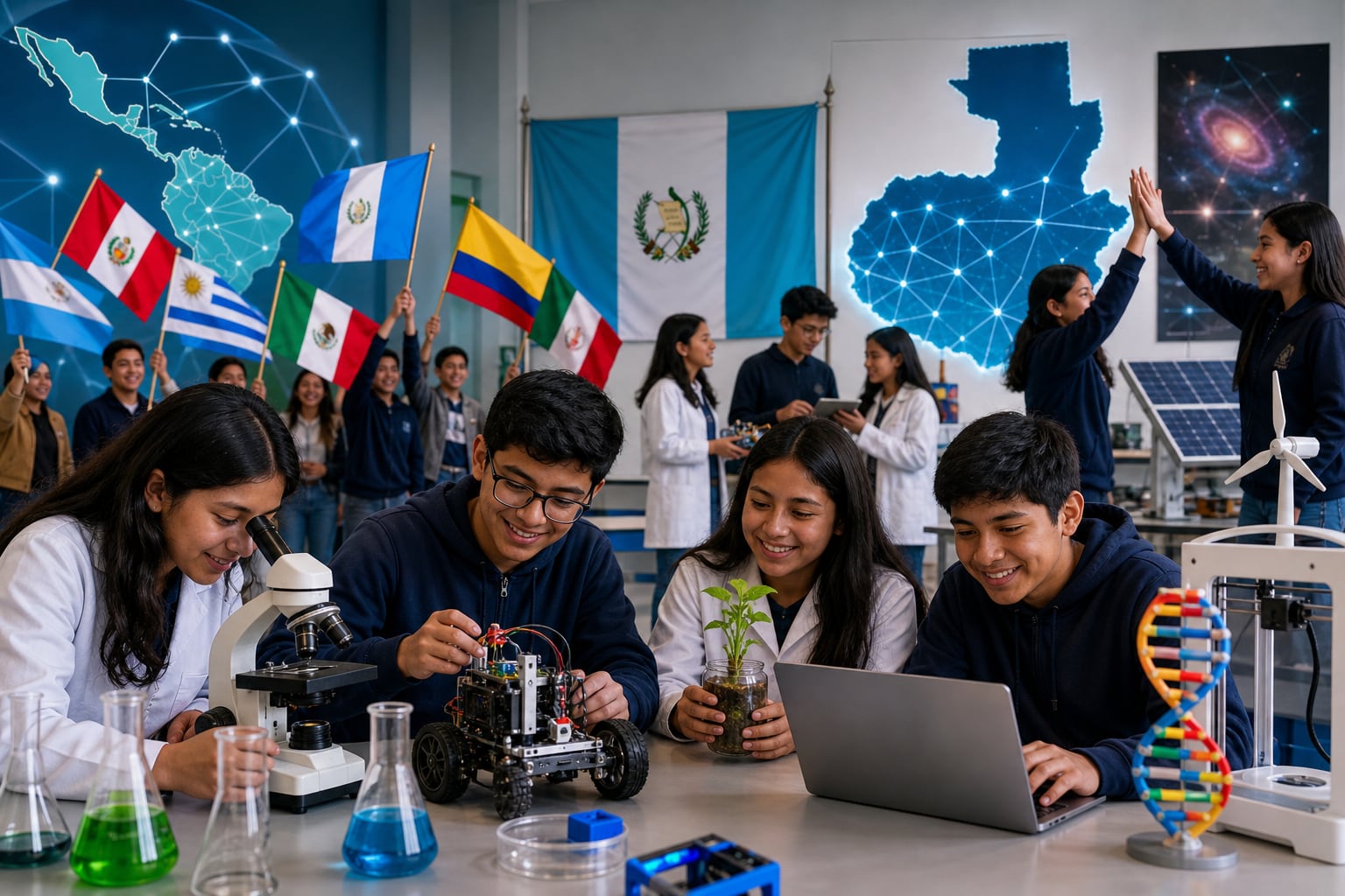 Guatemala amplía los Clubes de Ciencias a 226 sedes y será anfitrión de una feria internacional en 2027