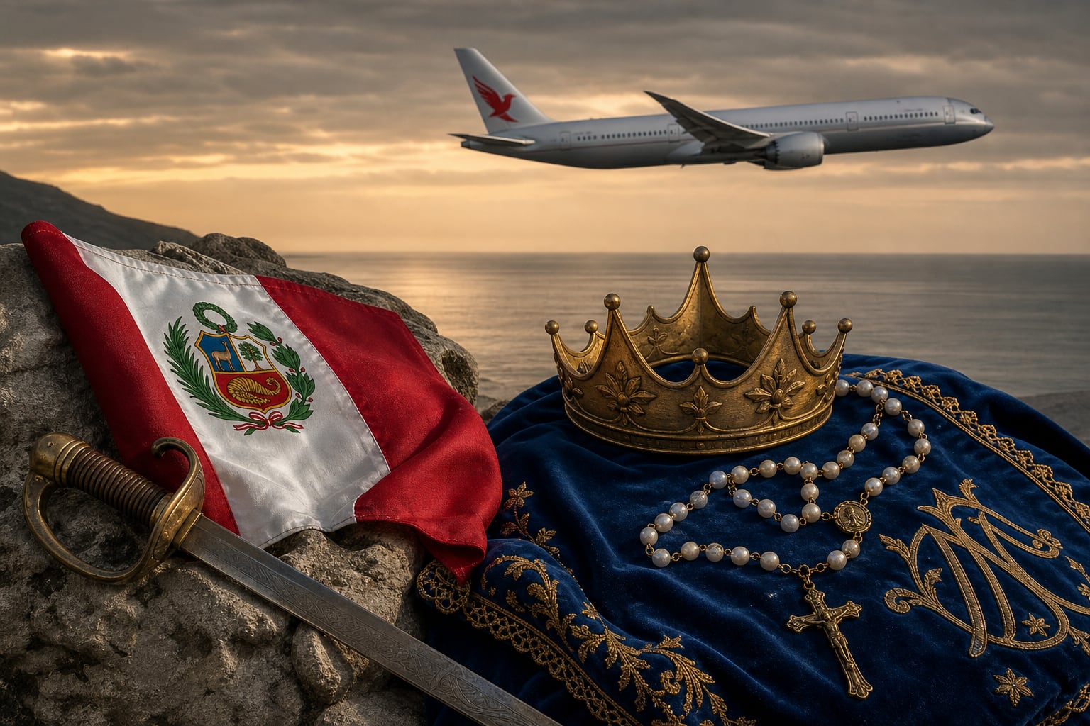 Símbolos patrios, religiosos y de la aviación peruana conmemoran hitos de la historia nacional frente al mar. (Imagen Ilustrativa Infobae)