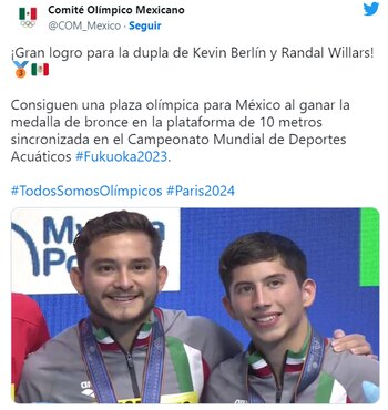 Medallas para los atletas mexicanos