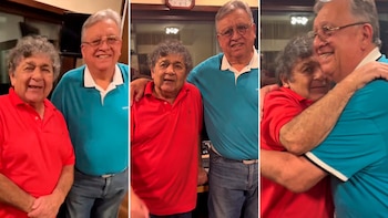 El abrazo entre Cacho Deicas