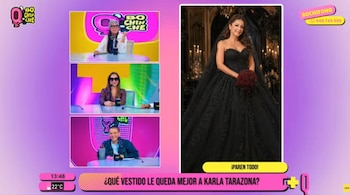 Karla Tarazona recibe duro ataque de Melanie Martínez tras probarse vestido negro para su boda. Captura: Q' Bochinche.