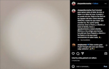 El posteo de Marina Charpentier
