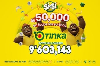 La Tinka hoje, 29 de abril de 2026: números vencedores e quanto é o jackpot de um milhão de dólares. Captura: O site Tinka.