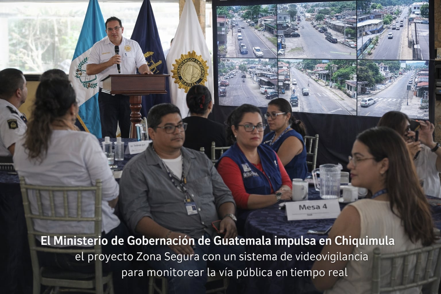 El Ministro de Gobernación de Guatemala presenta el proyecto Zona Segura en Chiquimula, que integra un sistema de videovigilancia para monitorear la vía pública en tiempo real. (Imagen Ilustrativa Infobae)