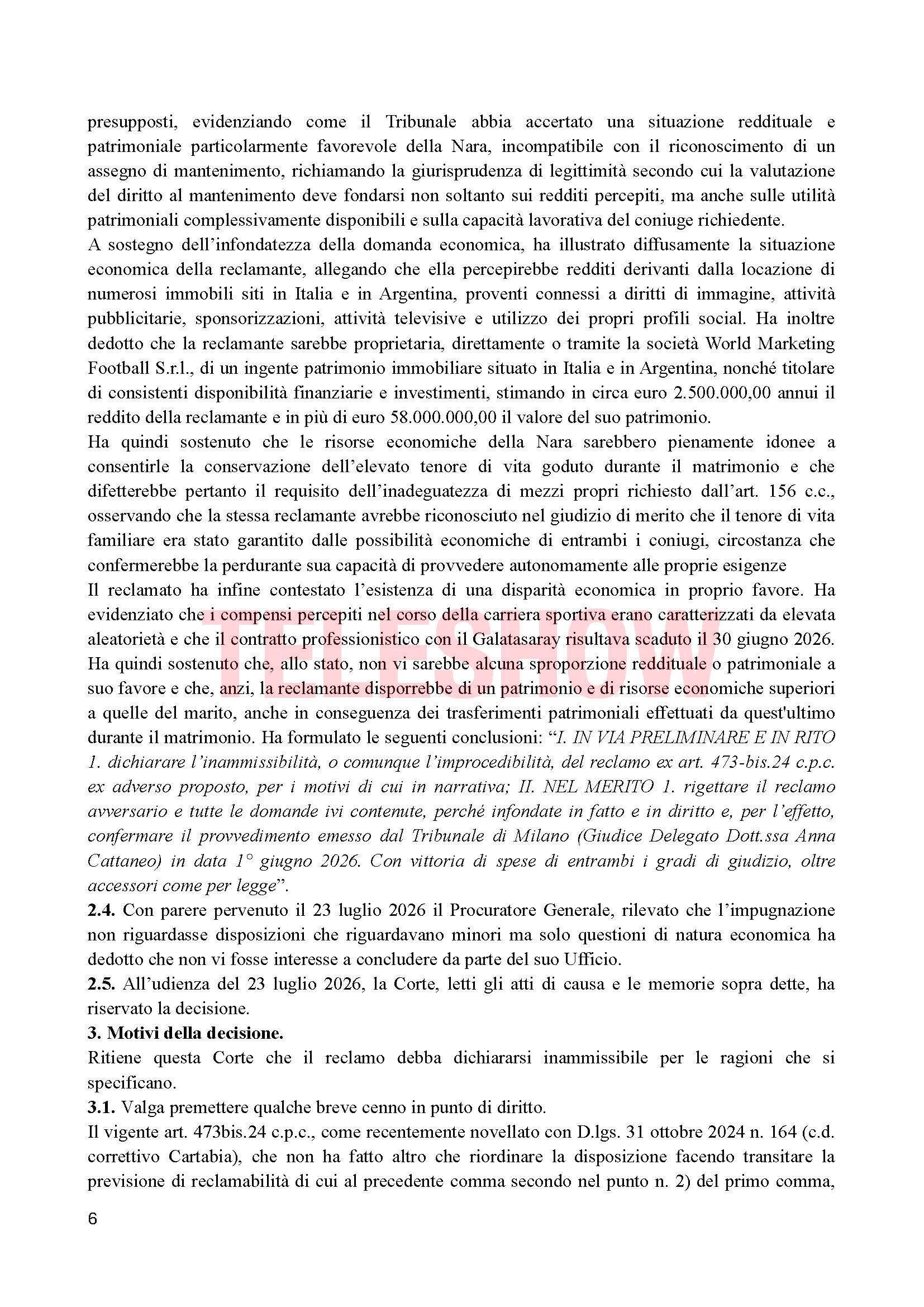 Una resolución judicial en Italia sobre el caso entre Mauro Icardi y Wanda Nara establece la inadmisibilidad del reclamo.