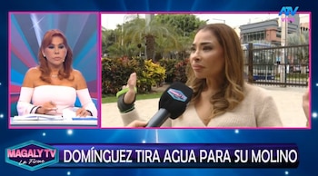 Melanie Martínez asegura que su hija no autorizó a Christian Domínguez a mostrar chat del Día del Padre. Captura: Magaly TV La Firme.