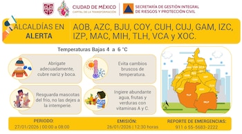 Activan alerta amarilla en la