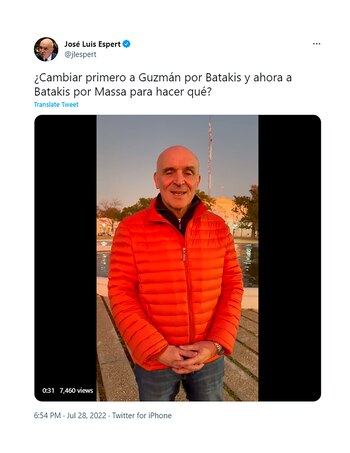 Espert aseguró que el Gobierno