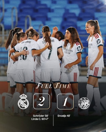 Real Madrid venció 2.1 al Ajax de Holanda en el partido de vuelta y 4-1 en global de la serie para clasificar a la fase de liga en la Uefa Champions League - crédito Real Madrid