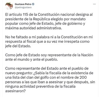Corte acusa a Petro de usar mal un artículo de la Constitución.