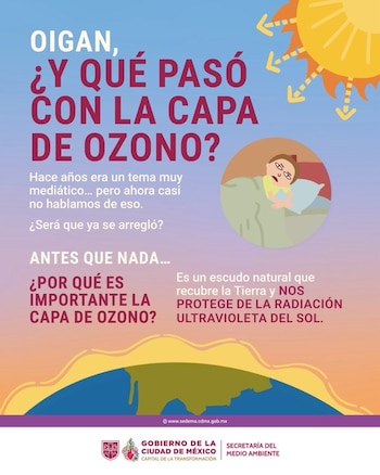 La capa de ozono funciona como un escudo natural que rodea la Tierra.