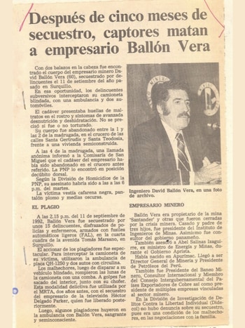David Ballón Vera, ingeniero y