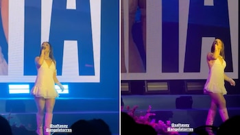 La reacción de Ángela Torres ante un incidente en pleno recital en Salta: el video