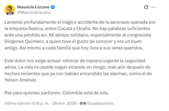 Mauricio Lizcano hizo un llamado